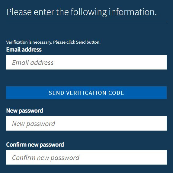 Screenshot of the registration screen on "My DAAD" with the "Send verification code" button